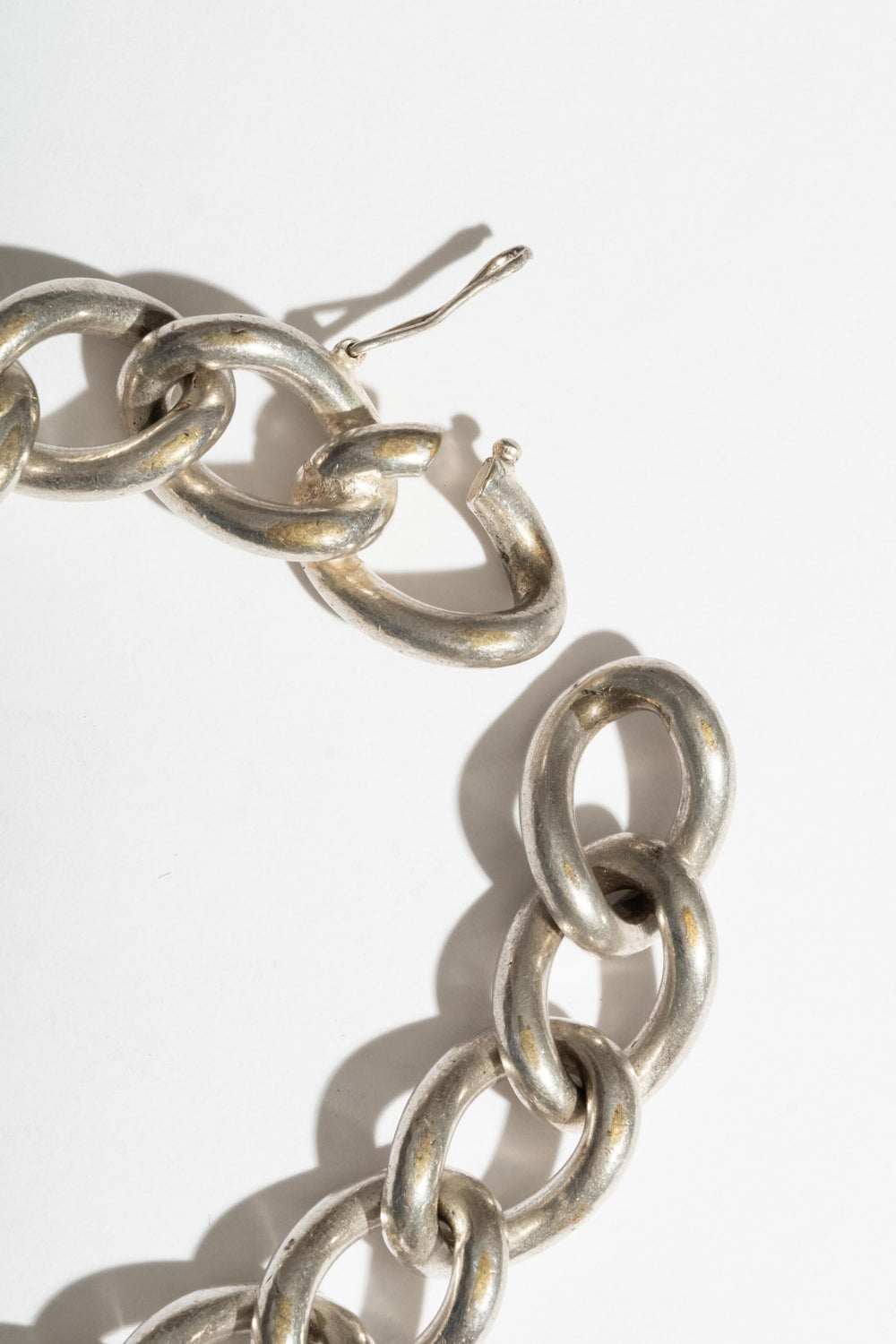 Sterling Plated Big Curb Chain Bracelet