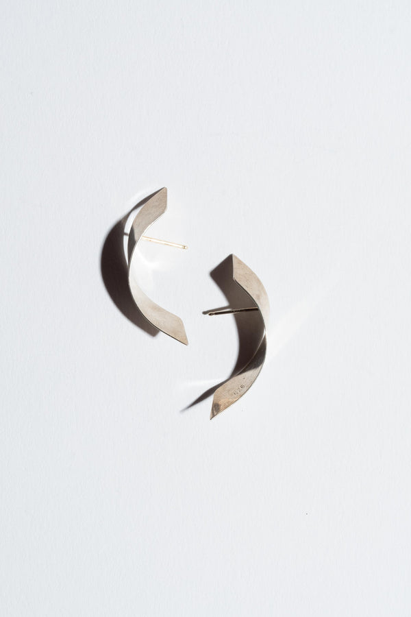 Sterling Ribbon Studs