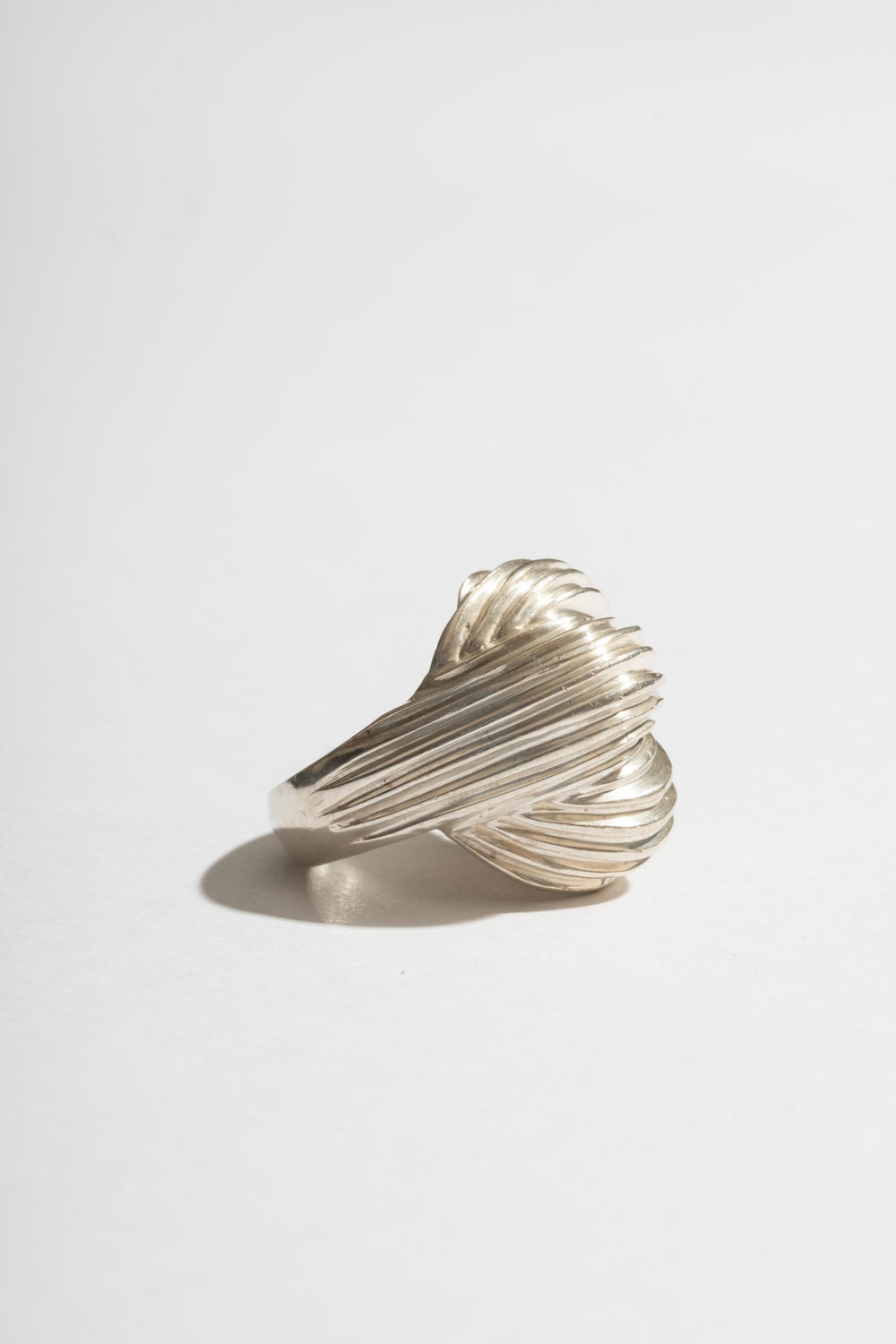 Sterling Ridged Knot Ring