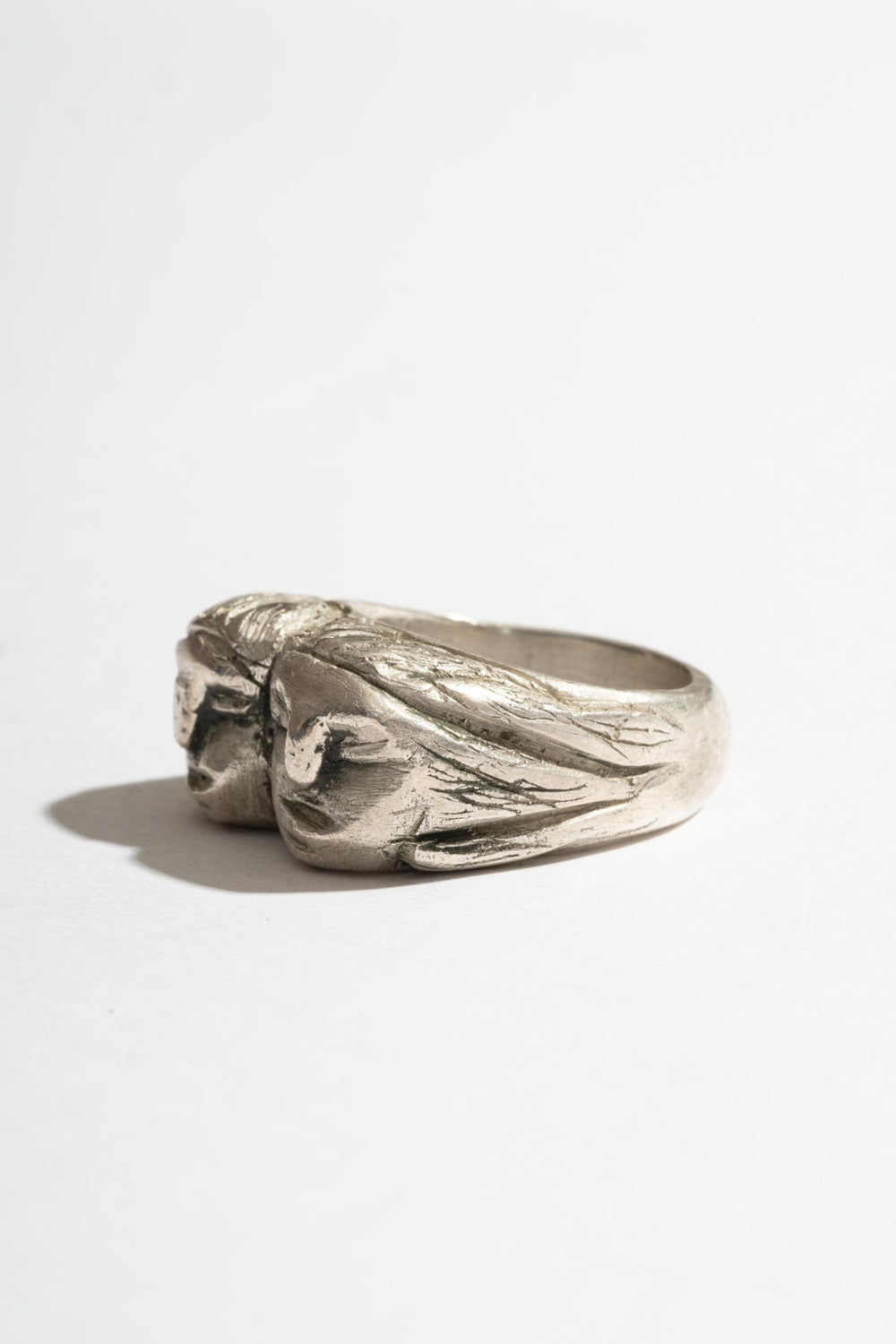 Sterling Heavy Two Face Ring