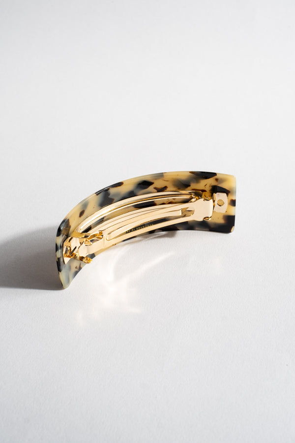 Rectangle Volume Barrette in Ivory Tokyo