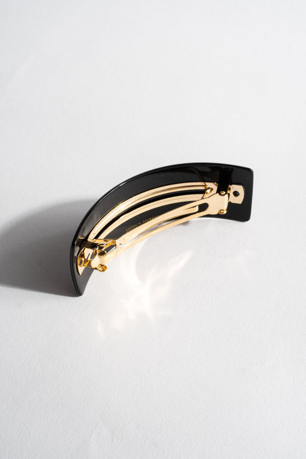 Rectangular Volume Barrette in Black