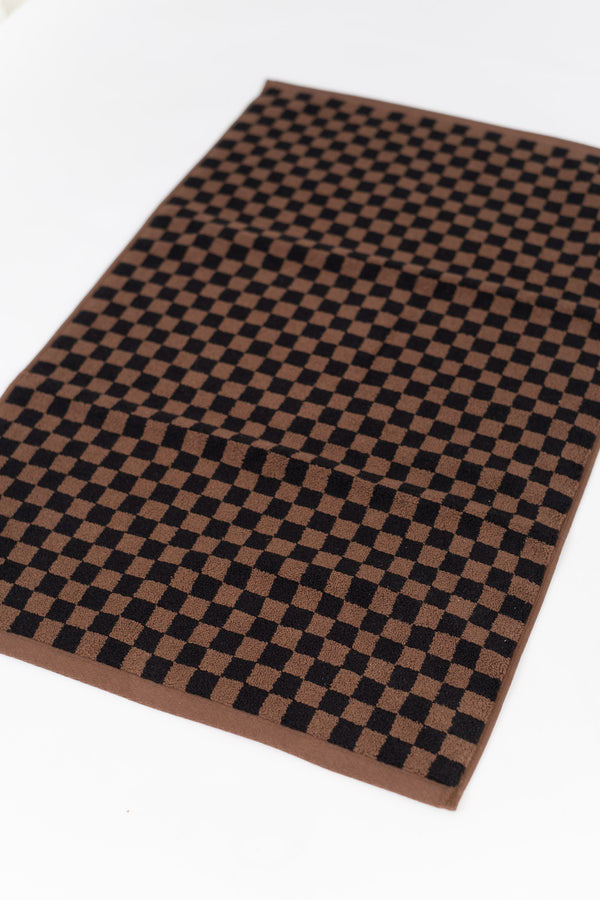 Beppu Bath Mat in Tabac + Noir