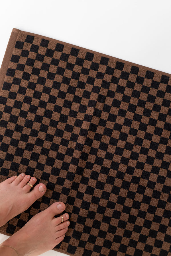 Beppu Bath Mat in Tabac + Noir