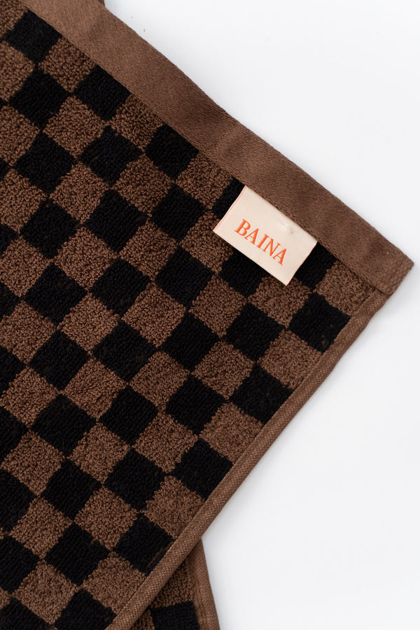 Beppu Bath Mat in Tabac + Noir