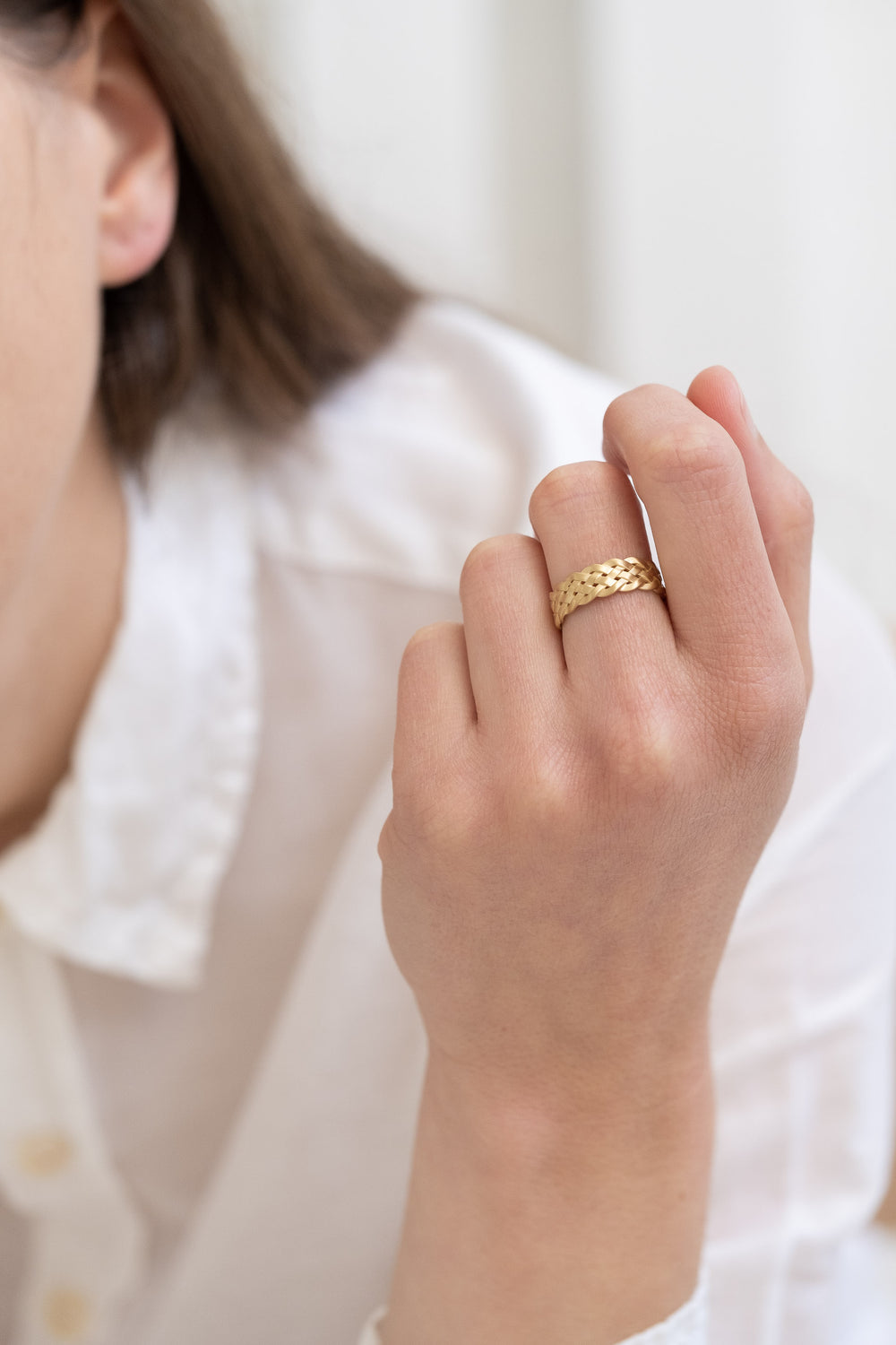 18K Cinque Plait Ring