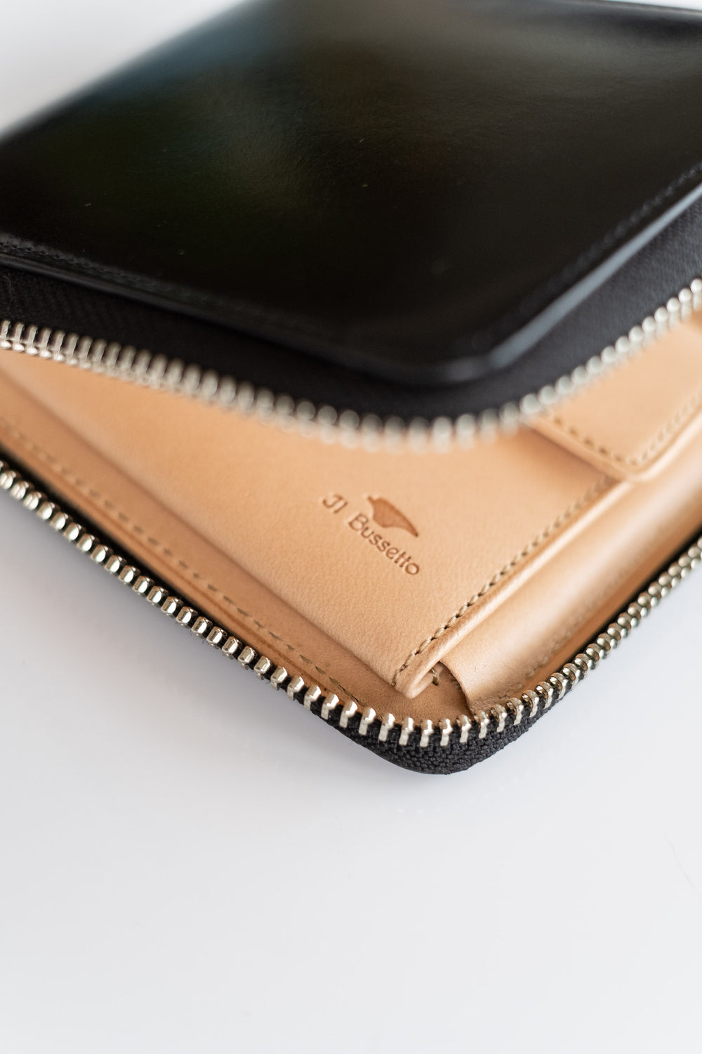 Square Zip Wallet in Black