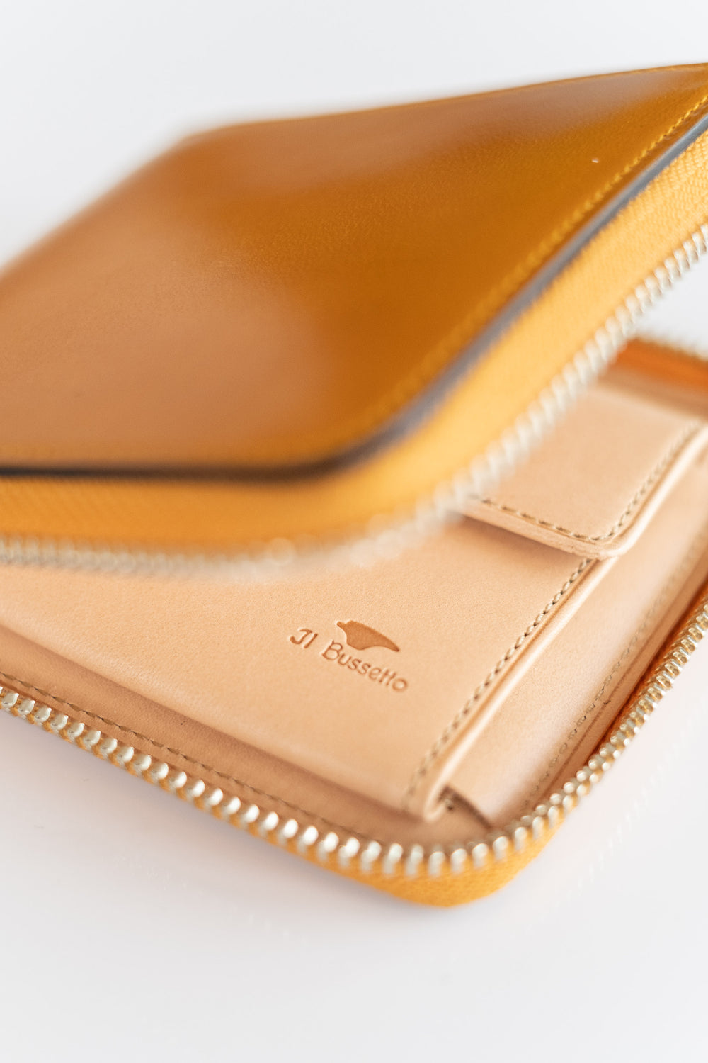 Square Zip Wallet In Ochre