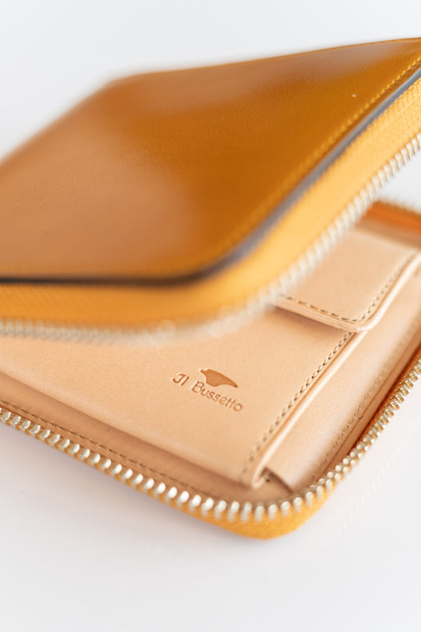 Square Zip Wallet in Ochre