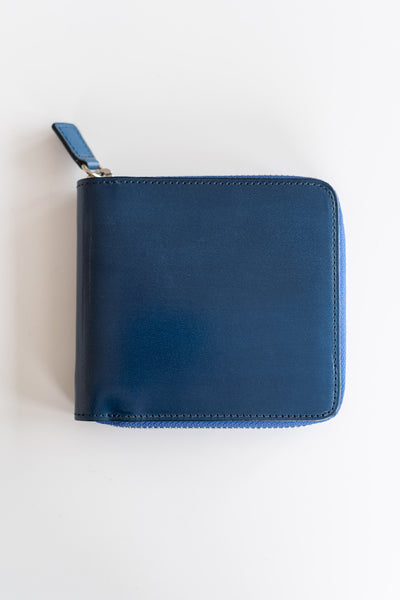 Square Zip Wallet in True Blue
