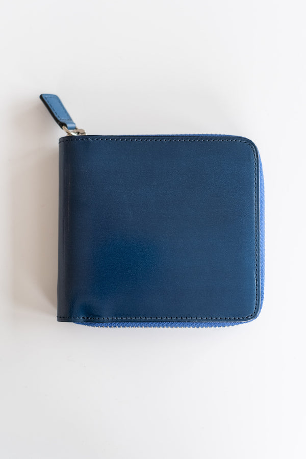 Square Zip Wallet in True Blue