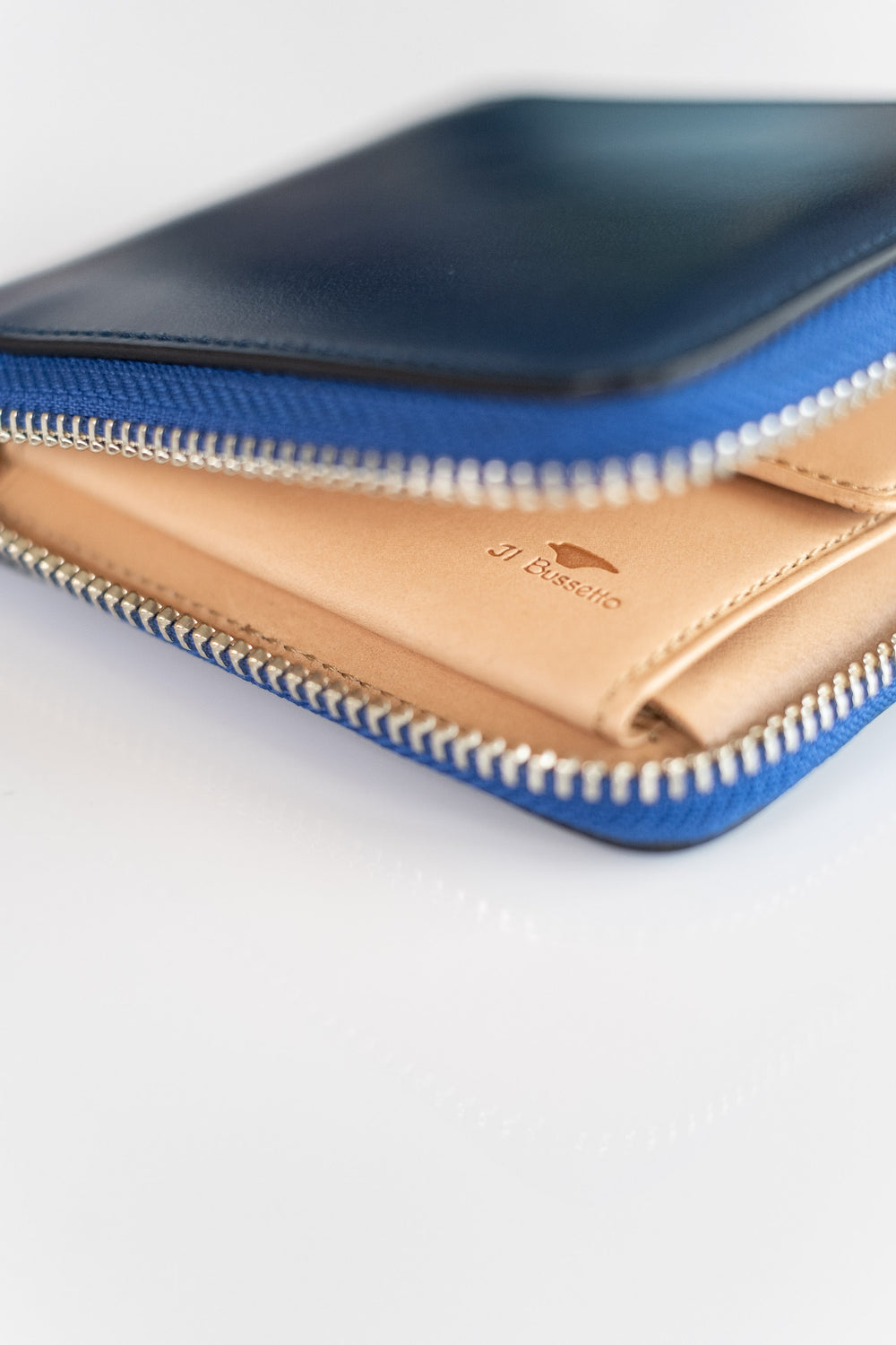 Square Zip Wallet in True Blue