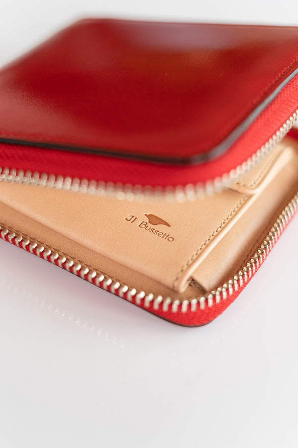 Square Zip Wallet in Formula One Red