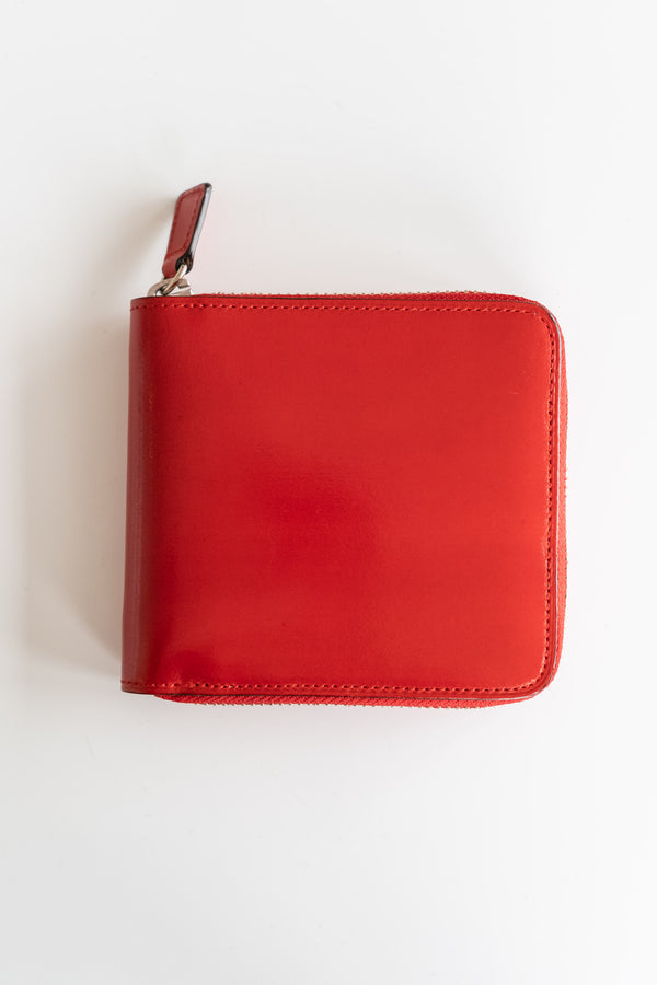 Square Zip Wallet in Formula One Red