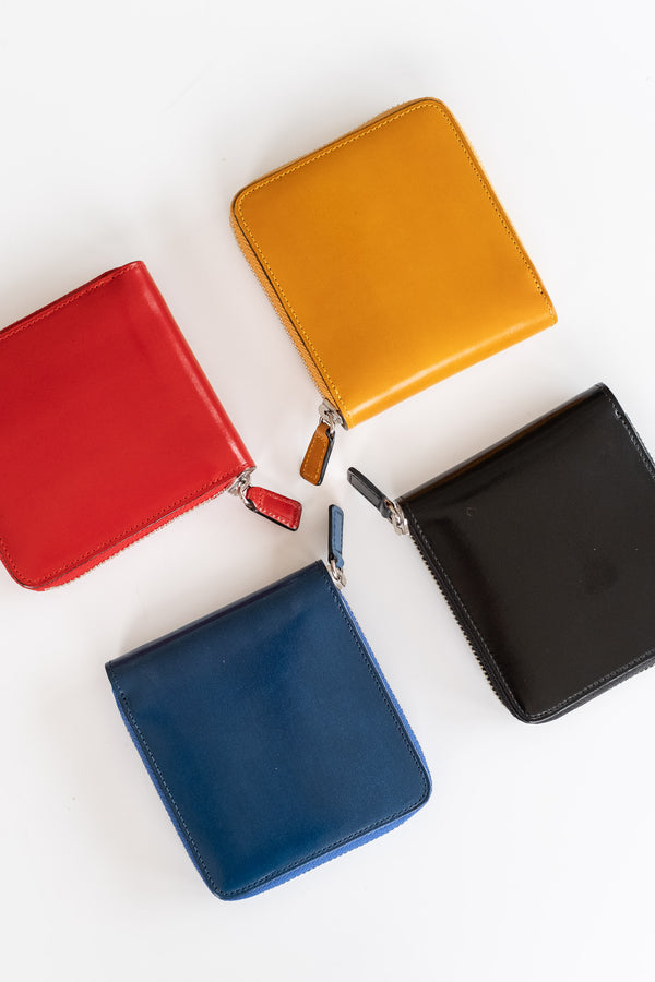 Square Zip Wallet In True Blue