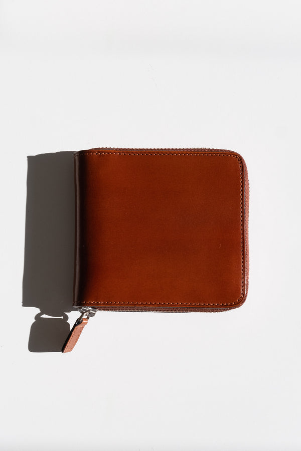 Square Zip Wallet In Cappuccino