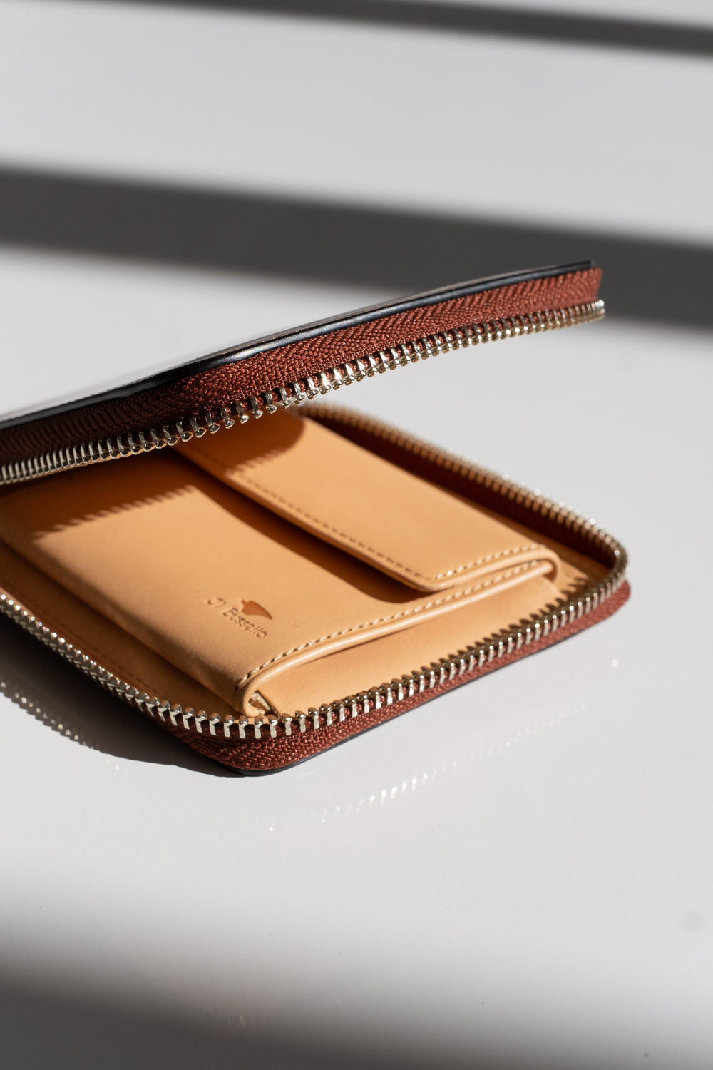 Square Zip Wallet in Cappuccino