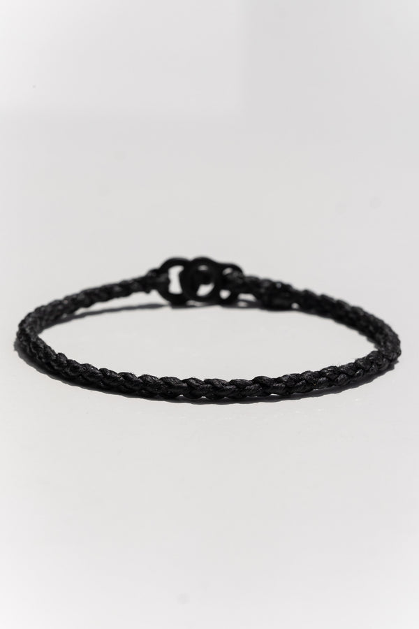 Single Wrap Bracelet in Matte Black