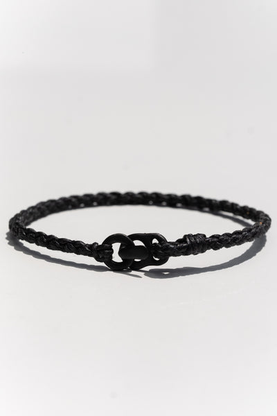Single Wrap Bracelet in Matte Black