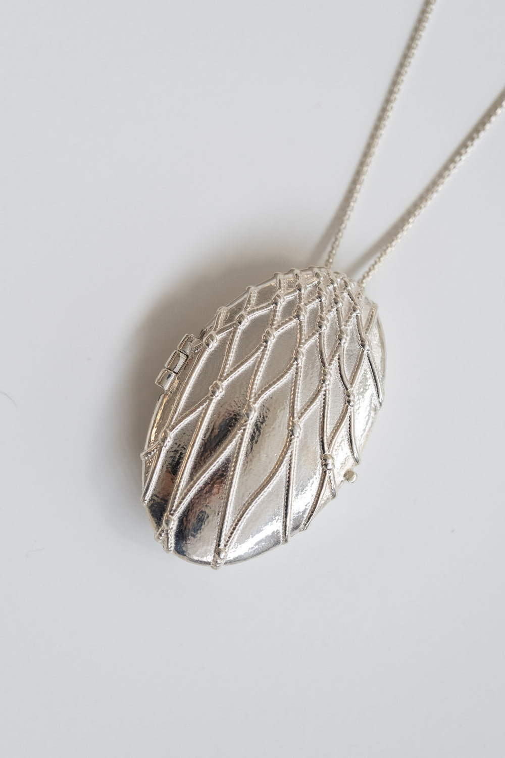 Netted Oval Locket