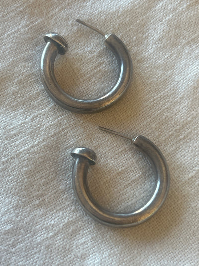 Sterling Nail Head Hoops