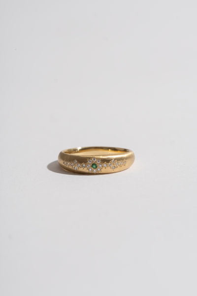 Tapered Shimmer Band In Emerald