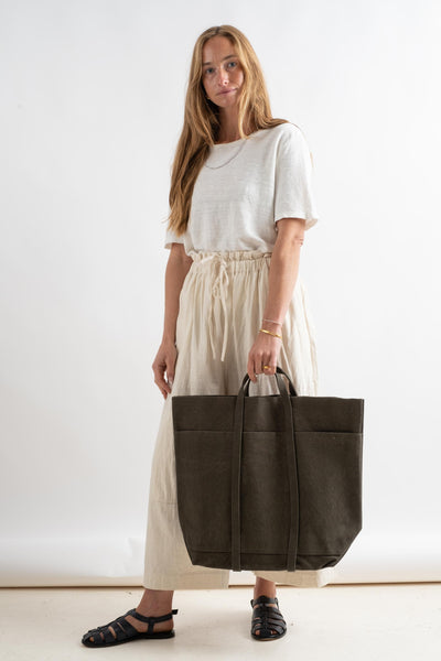 Tall 6-Pocket Tote In Olive