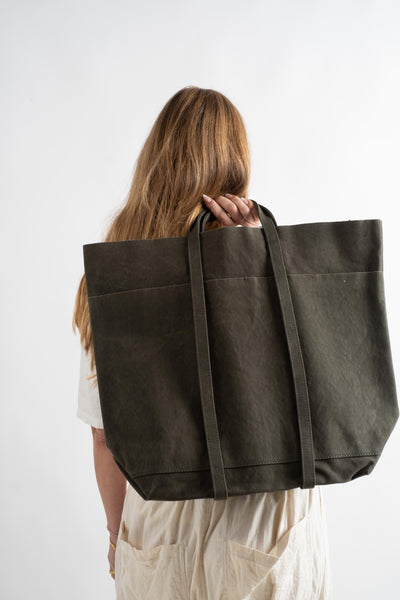 Tall 6-Pocket Tote In Olive