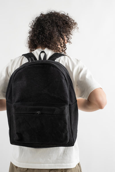 Medium Canvas Backpack in Black