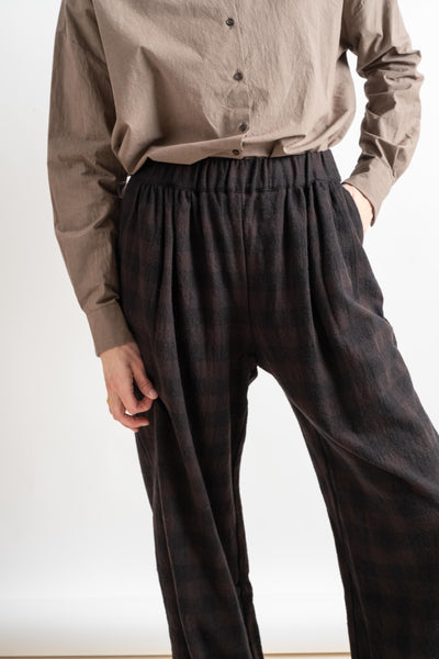 Wide Trouser In Chocolate