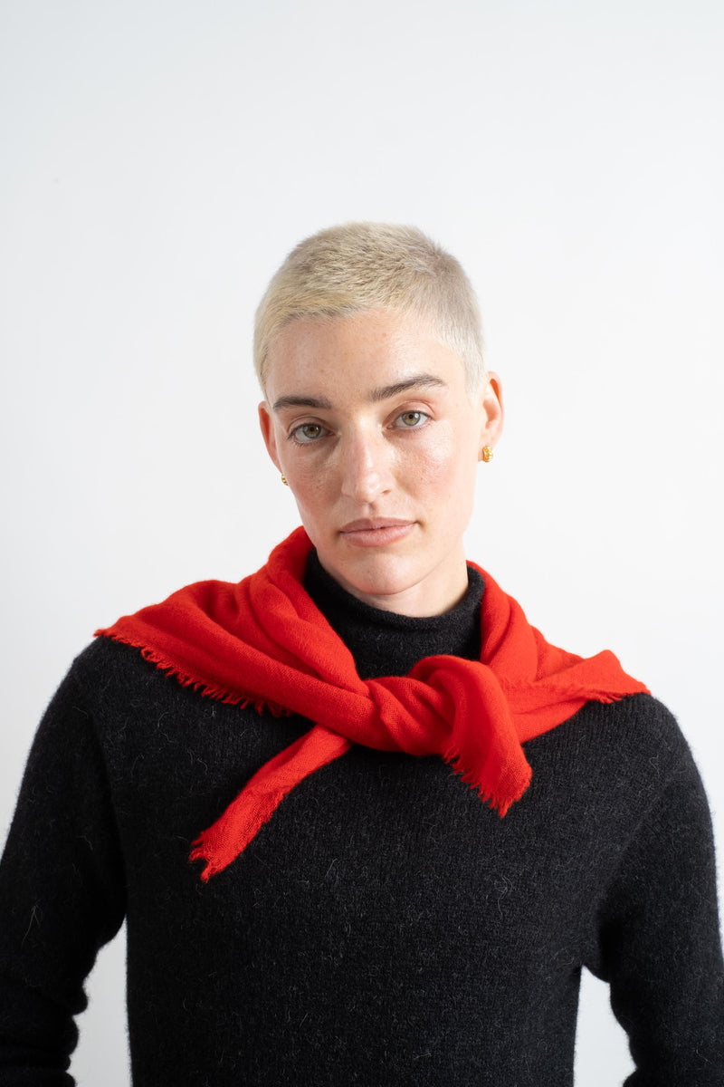 WOOL SCARF IN RED