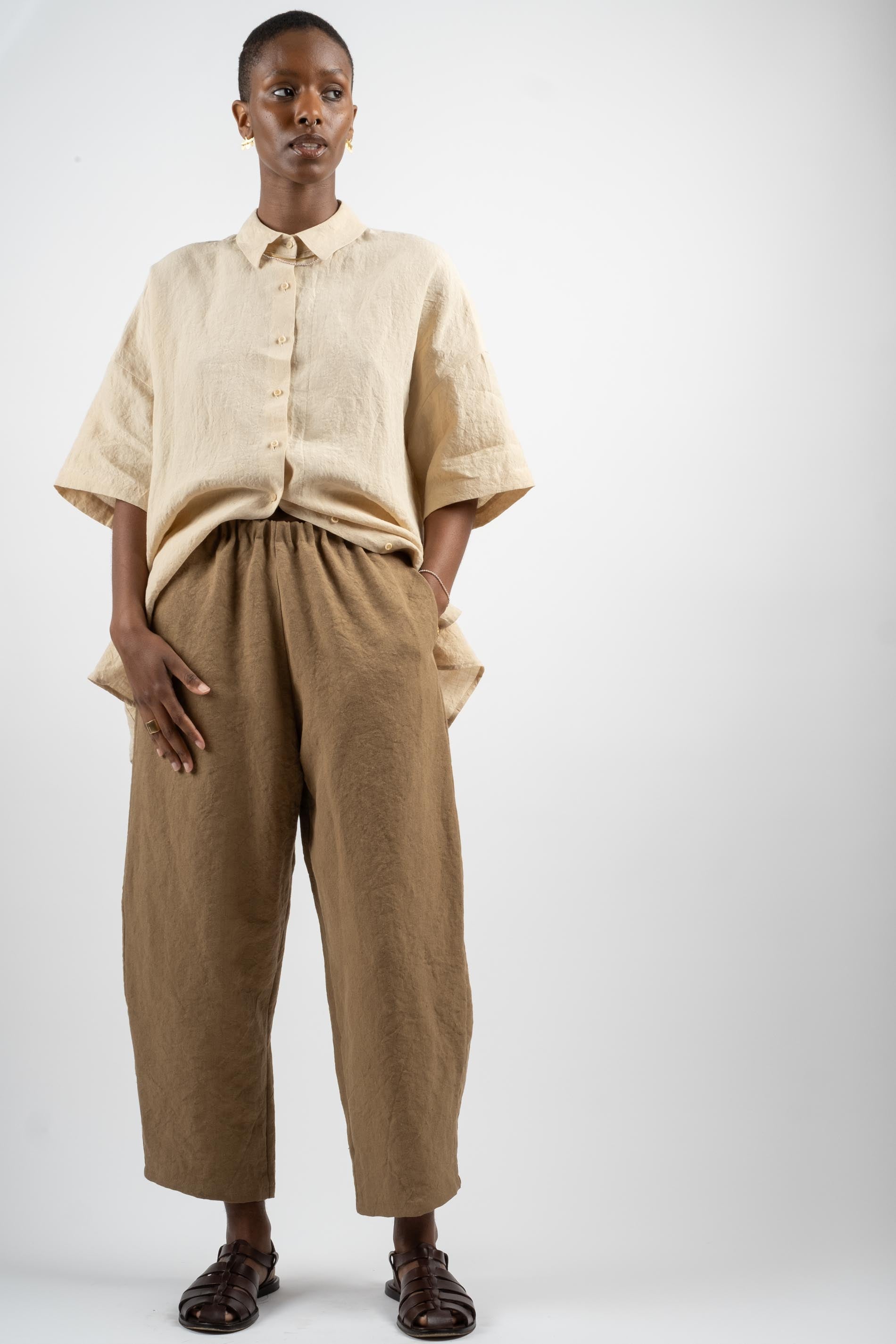 Apuntob | Heavy Linen Pants in Hazelnut – RELIQUARY