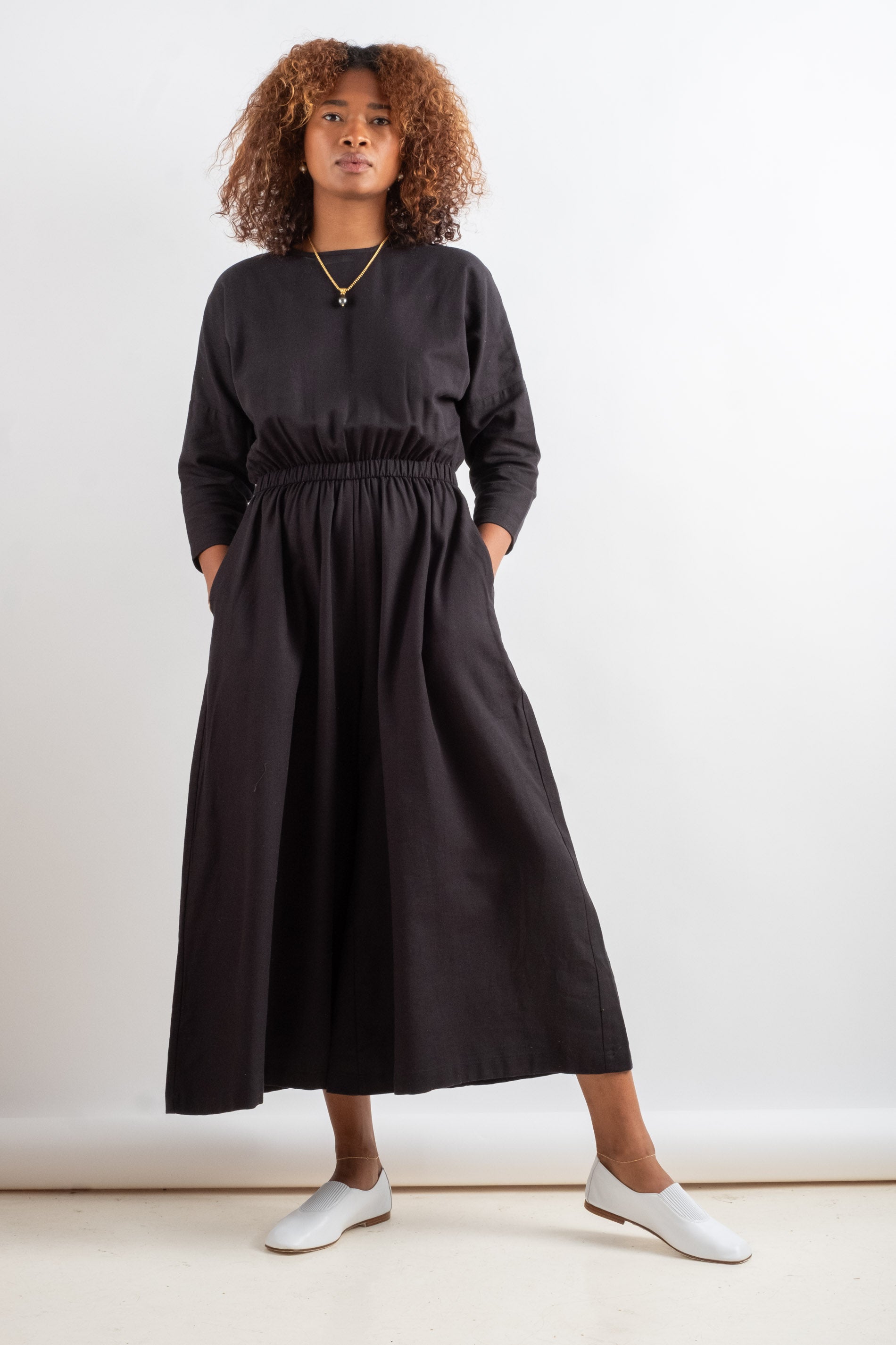 Black crane wide leg hot sale jumper