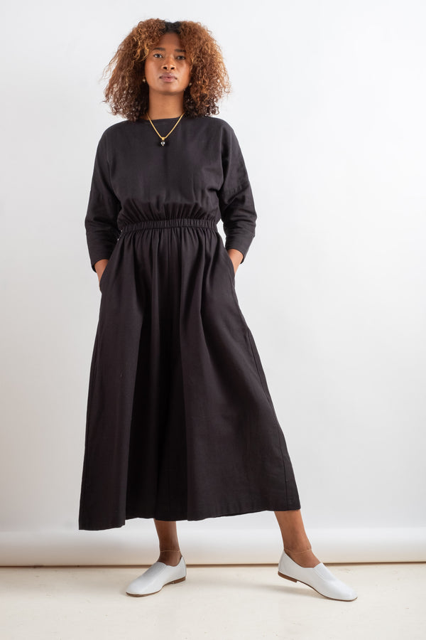 Wide Culotte Jumpsuit In Black