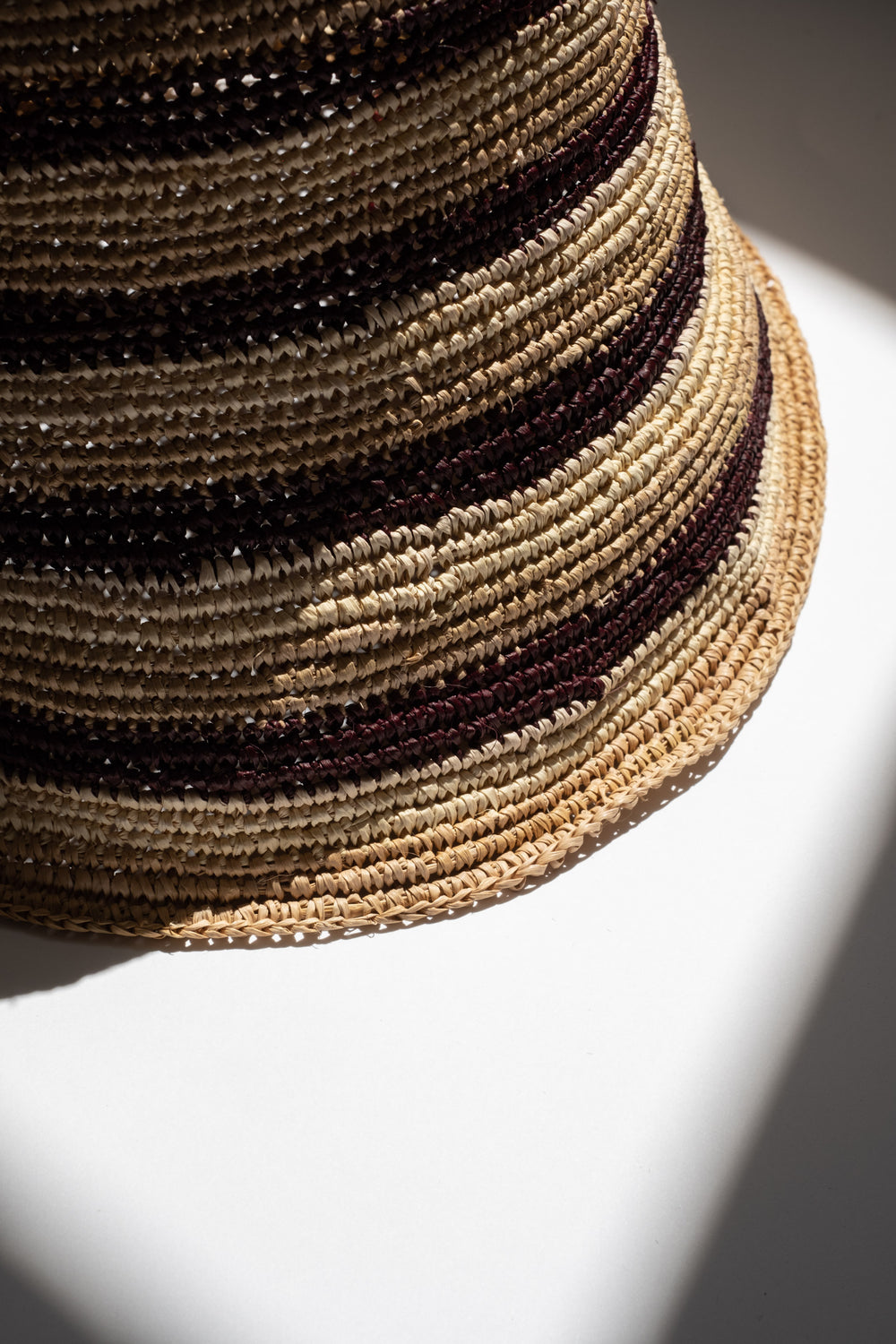 Opia Hat In Brown + Tan Stripe