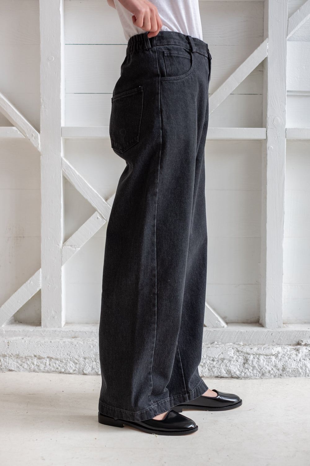 Cordera  STRAIGHT DENIM PANTS IN BLACK – RELIQUARY