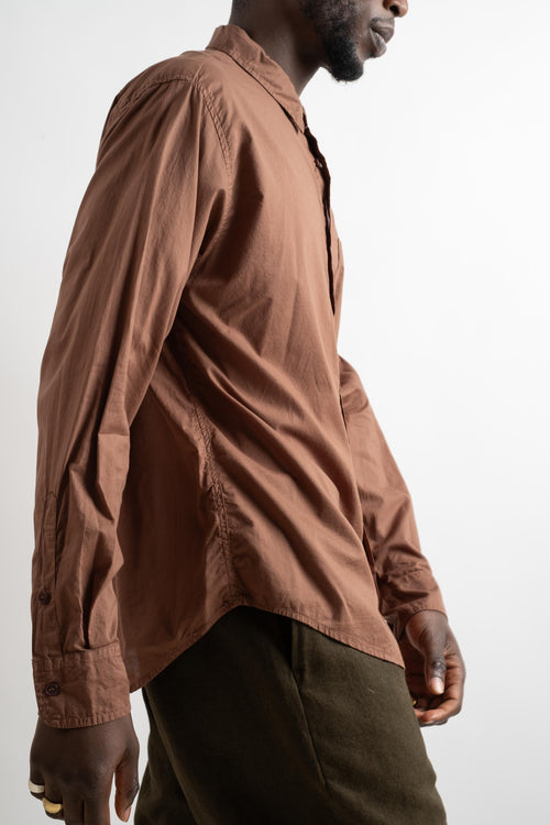 ONE POCKET SHIRT IN CHOCOLATE