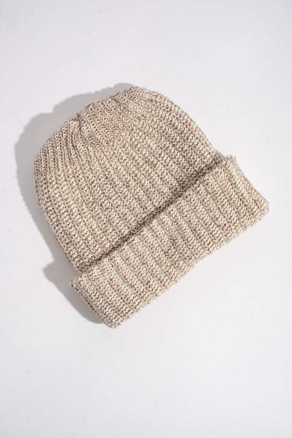 Knit Hat In Coffee Marl