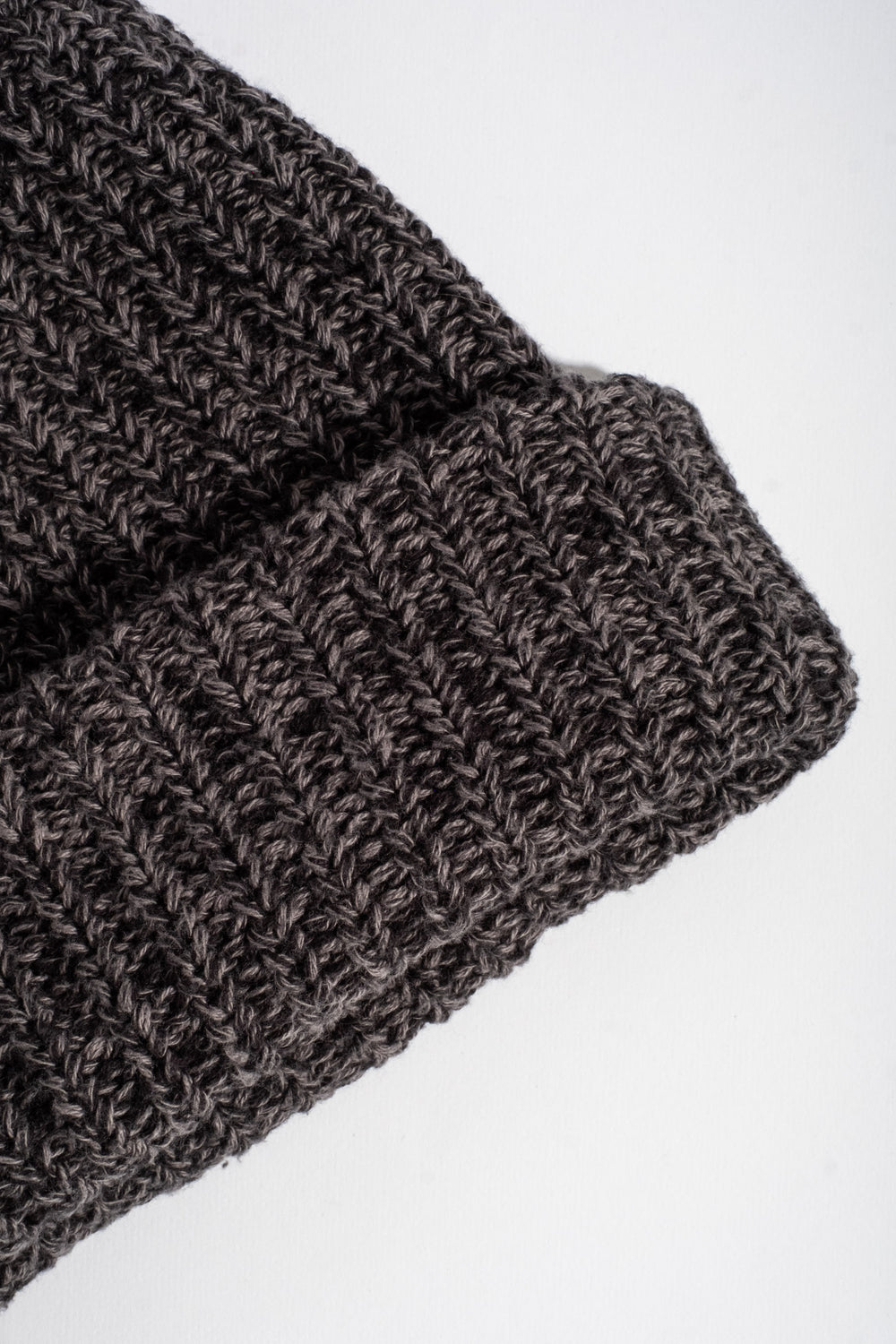 Knit Hat in Black + Charcoal