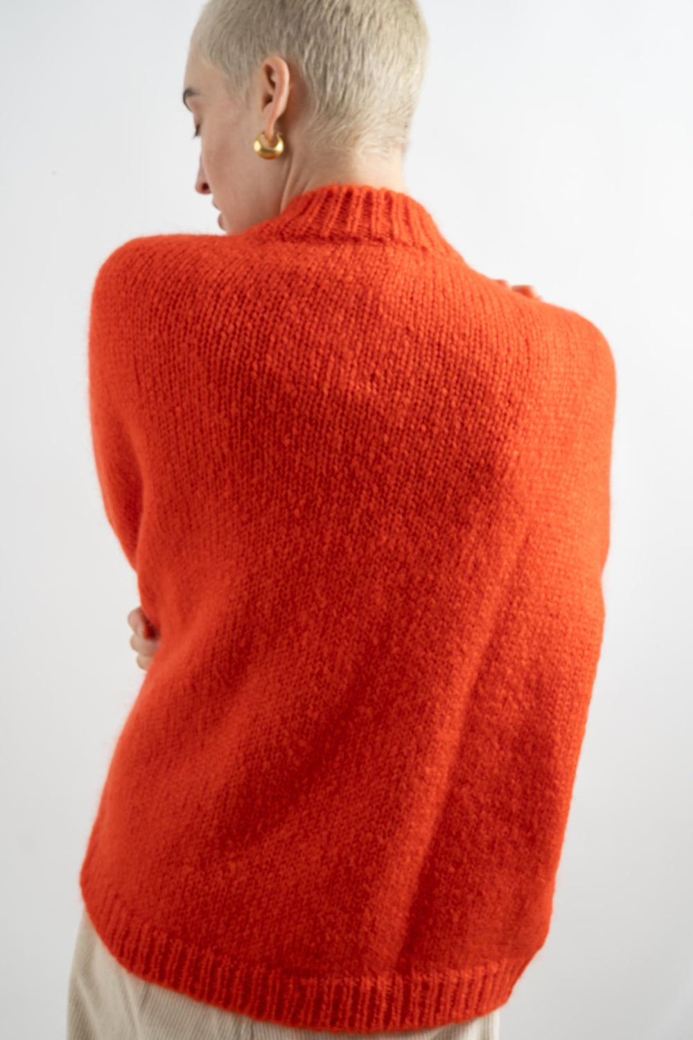 Mohair Sweater In Tangerine