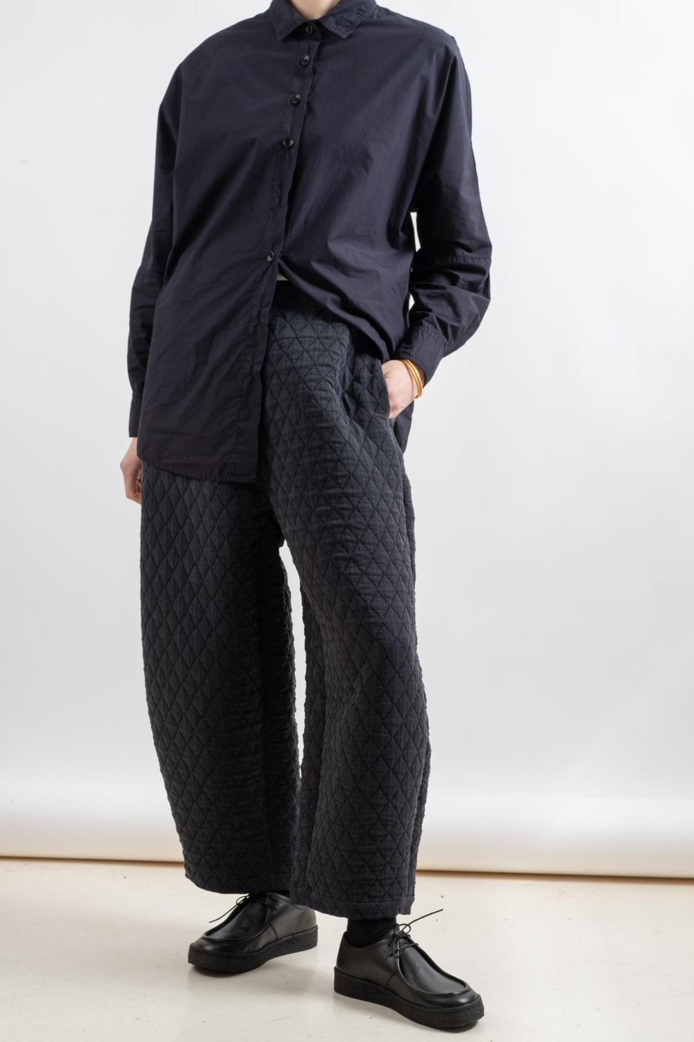 Quilted Curved Pants