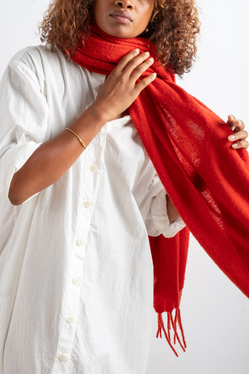 Melt Stola Scarf In Red