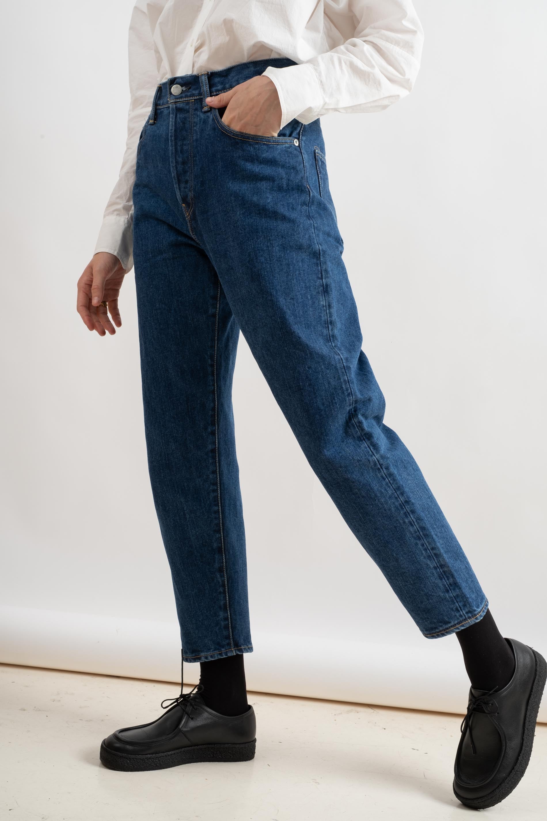 Hatski | LOOSE TAPERED DENIM IN BLUE – RELIQUARY