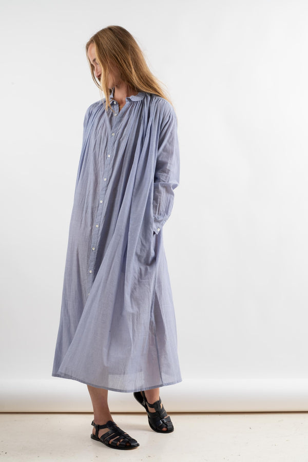 Khadi Cotton Dress in Blue