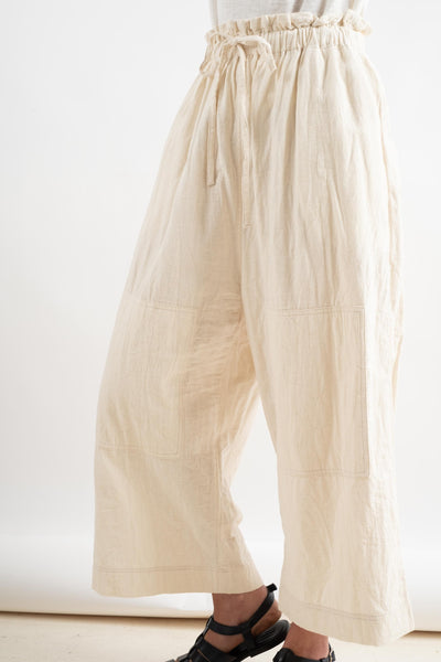 Azumadaki Quilt Pants in Ivory