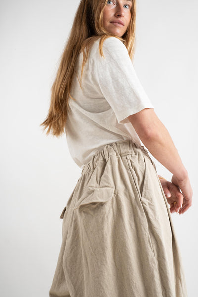 Cotton + Linen Pants in Natural