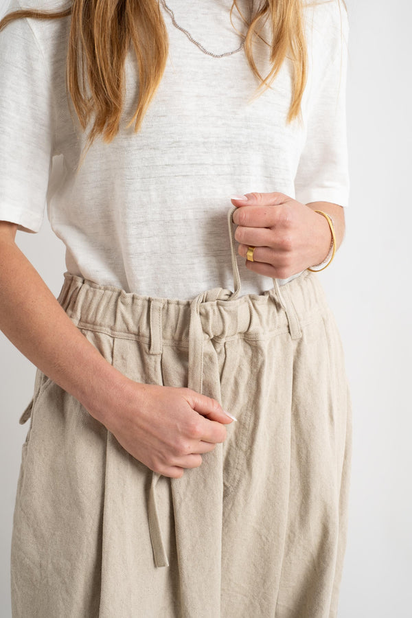 Cotton + Linen Pants in Natural