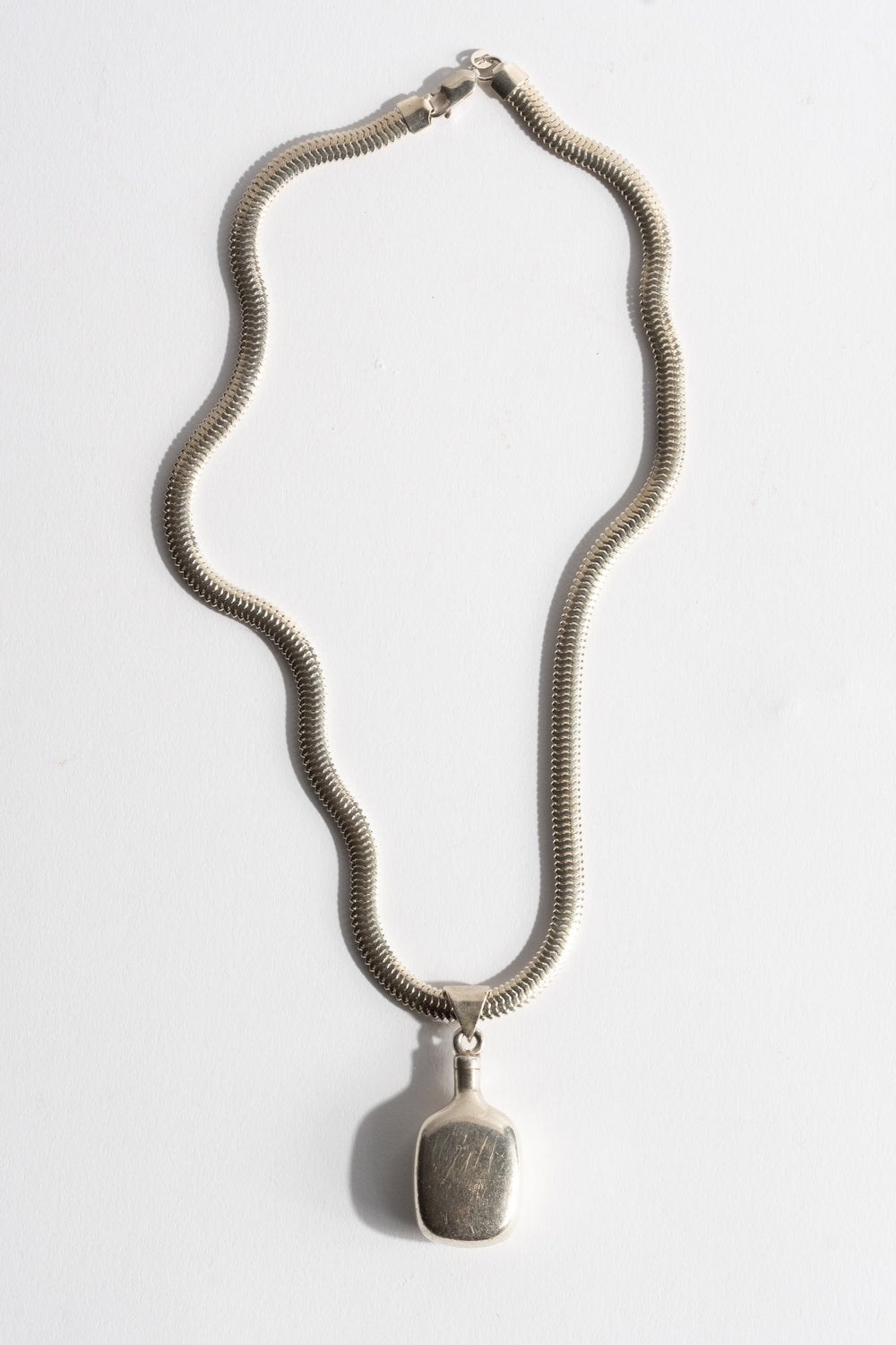 Sterling Perfume Bottle + Snake Chain