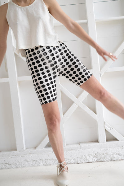 Bike Shorts In Polka Dot