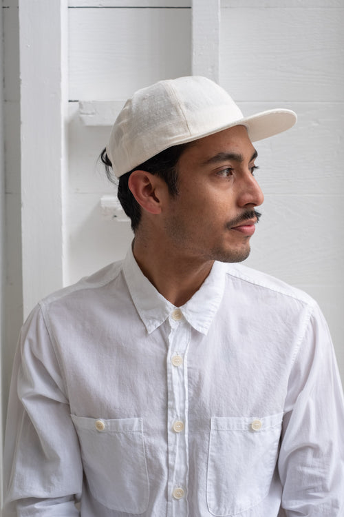 CHENGA RIPSTOP DAD CAP IN WASHED WHITE
